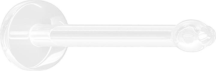 Produktbild Star Piercing Nasenstecker gerade transparent mit Scheibe retainer (Kunststoff, ohne Messing)