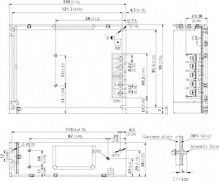 Actual product image TracoPower Power Supply,Switch Mode,12V,6A,72W