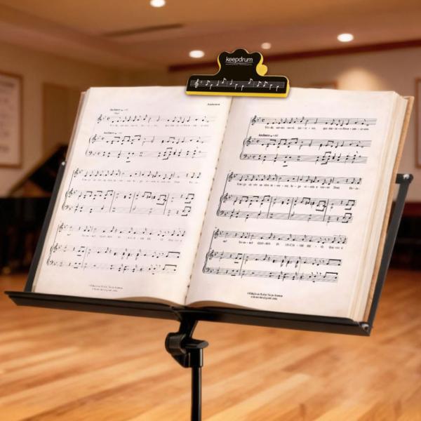 Produktbild keepdrum Notenständer Blau MUS3BL mit Notenklammer