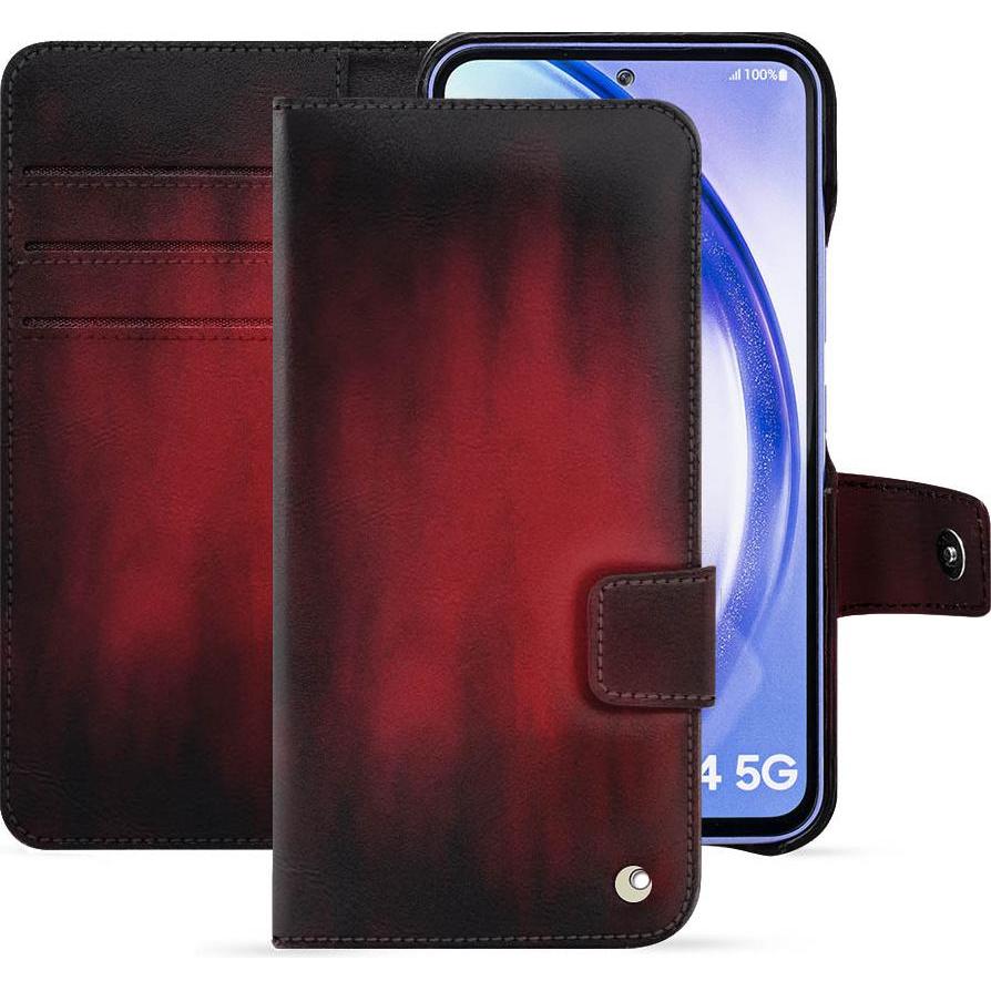 Noreve Lederschutzhülle Samsung Galaxy A54 (Samsung Galaxy A54 5G), Smartphone Hülle, Rot
