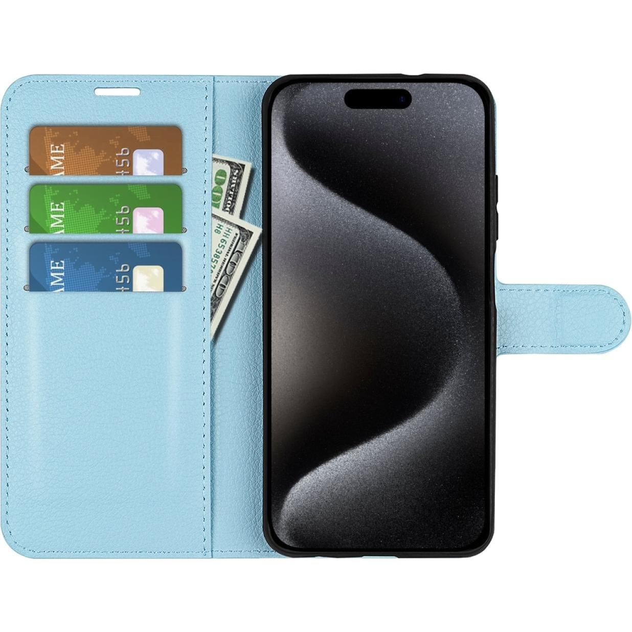 Thumbnail - Screenguard Apple iPhone 15 Pro Max Leather Guard Lederhülle (Apple iPhone 15 Pro Max), Smartphone Hülle, Blau