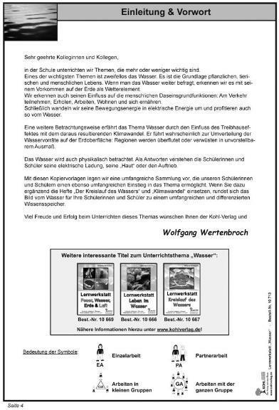 Nährwerte und Zutaten Lernwerkstatt - Wasser (Deutsch, Wolfgang Wertenbroch, 2007)