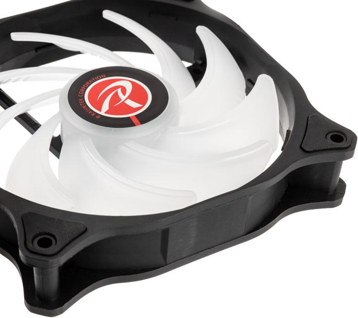 Actual product image Raijintek EOS 12 Rainbow ARGB PWM fan, set of 3 incl. controller (120 mm, 3 x)