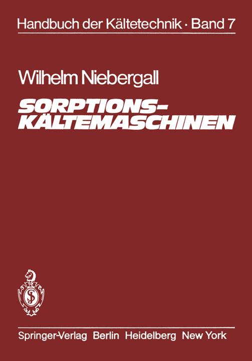 Produktbild Sorptions-Kältemaschinen (Deutsch, Wilhem Niebergall, 2011)