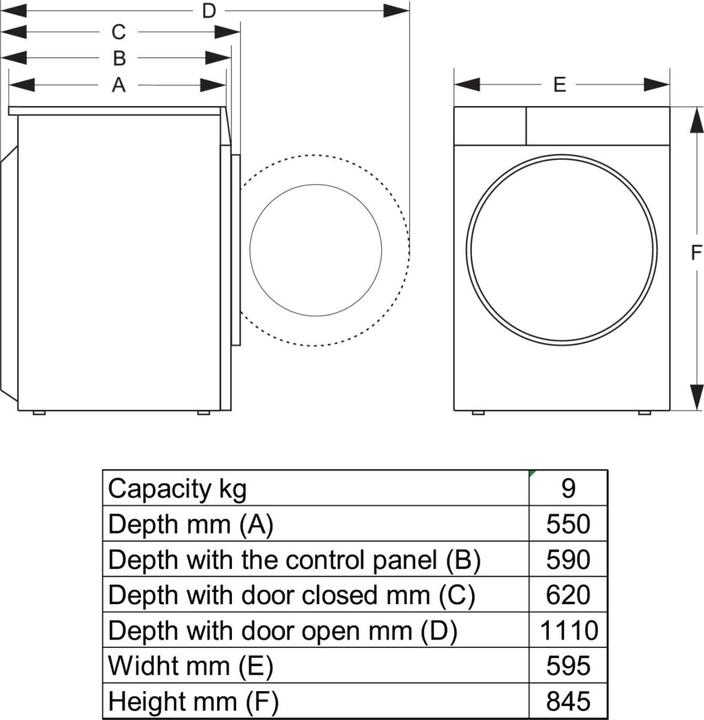 Produktbild Gorenje Trockner DHNE93/DE BK040 (9 kg, Rechts)
