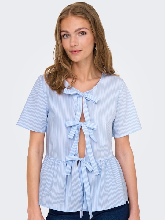 Immagine prodotto JdY Locker geschnitten Hemdkragen Voluminöser Armschnitt Top Top mit Schösschen (M)