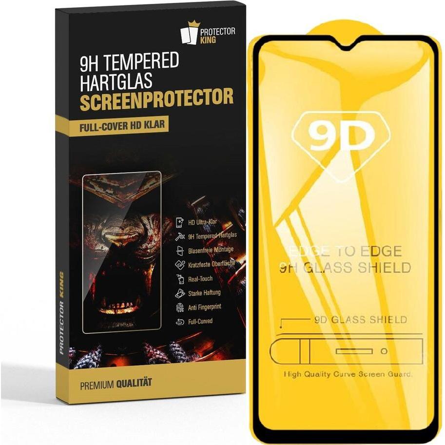 Protectorking 2x echtes Tempered 9H Panzerhartglas 3D KLAR FULL COVER (2 Stück, Samsung Galaxy A24), Smartphone Schutzfo...