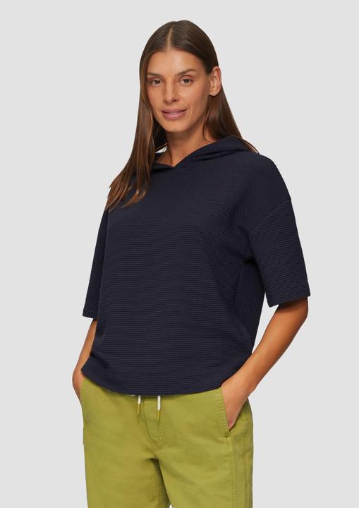 Produktbild s.Oliver Sweatshirt Kurzarm-Sweatshirt mit Strukturmuster (40)