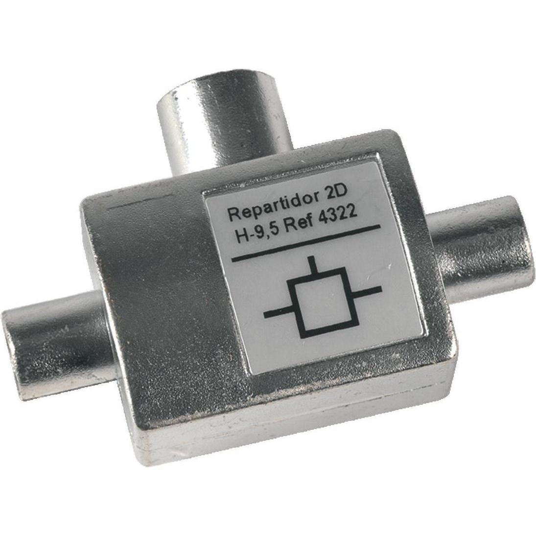 Televes Distributore di diramazione TV 1xpresa/2xplug VFS2N (Morsettiere), Accessori per SAT, Bianco