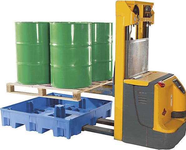 Produktbild asecos PE-Auffangwanne für 200-l-Fässer, Tragfähigkeit 950 kg/m²