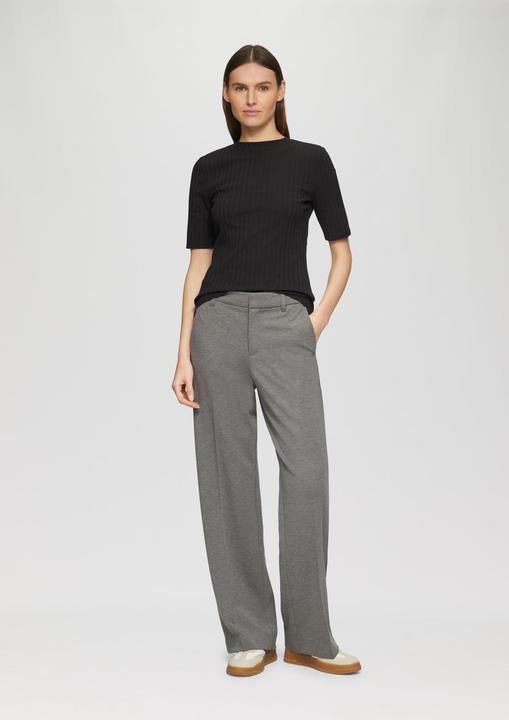 Actual product image S.Oliver Hose Melierte Hose aus Interlockjersey mit Bügelfalten (42)