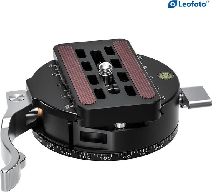 Actual product image Leofoto LH-55PCL with panoramic disc and quick-release coupling (Spherical head)