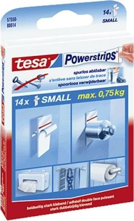Actual product image tesa Powerstrips SMALL, 1kg holding power, 14x double-sided adhesive strips