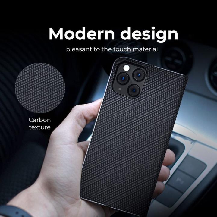 Produktbild NoName Book case OEM LUNA Book Carbon for Xiaomi Redmi 9AT / Redmi 9A black (Xiaomi Redmi 9A)