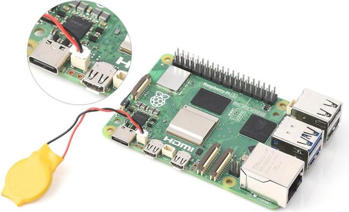 Actual product image WaveShare RTC Battery 64mAh for Raspberry Pi 5