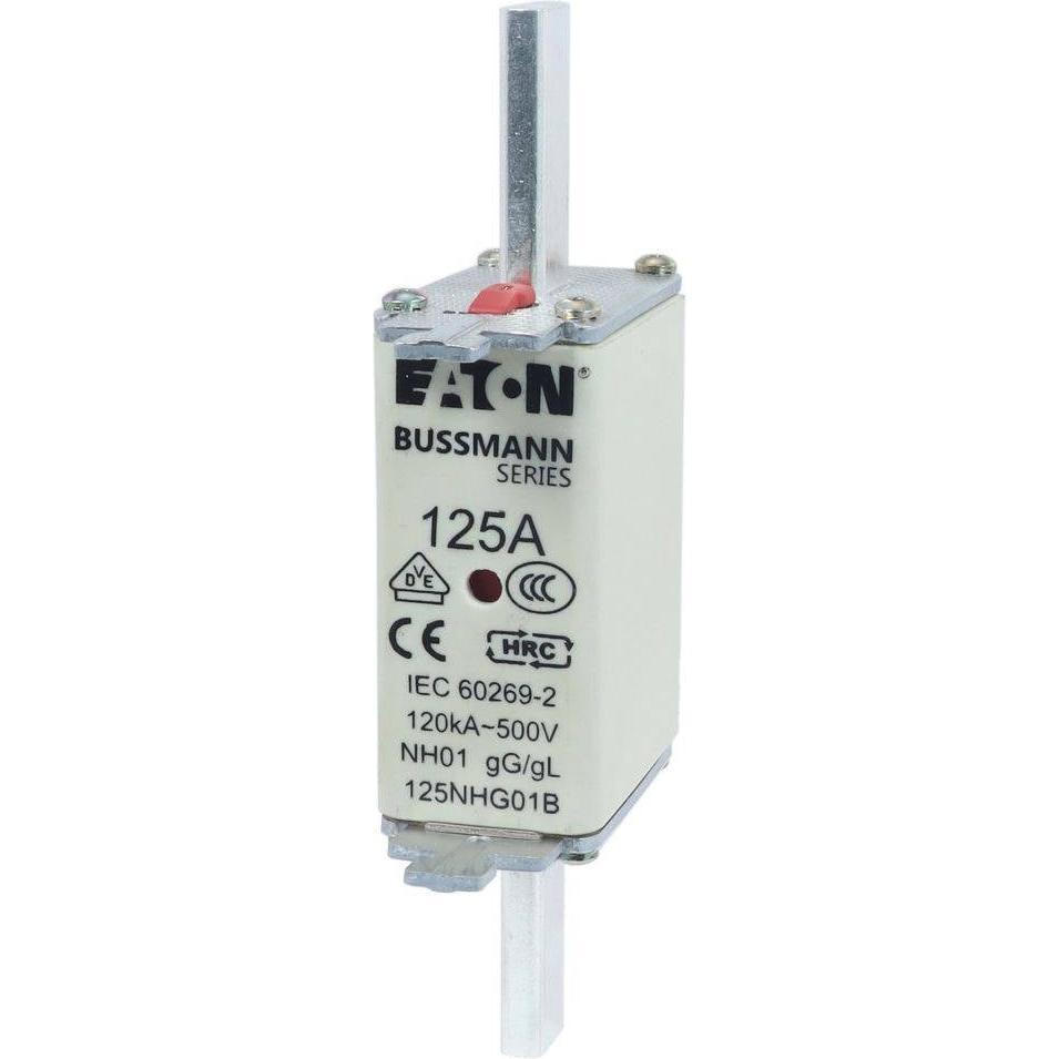 3x Eaton, Sicherung, 125NHG01B NH-Sicherung mit mechanischer Sicherungsanzeige Sicherungsgrösse (NH-DIN Sicherung, 125 A...