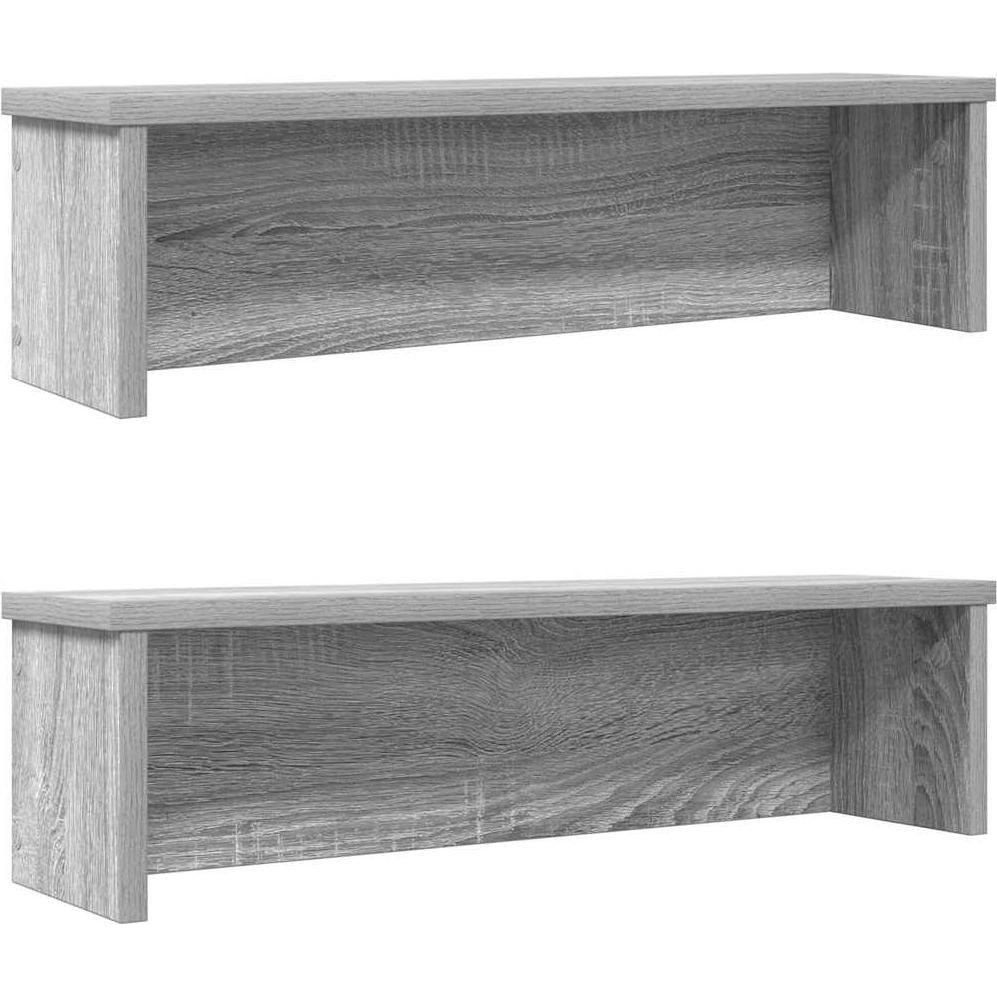 VidaXL Küchenregale Stapelbar 2 Stk. Grau Sonoma 60x15x16 cm, Küchen Organizer, Grau