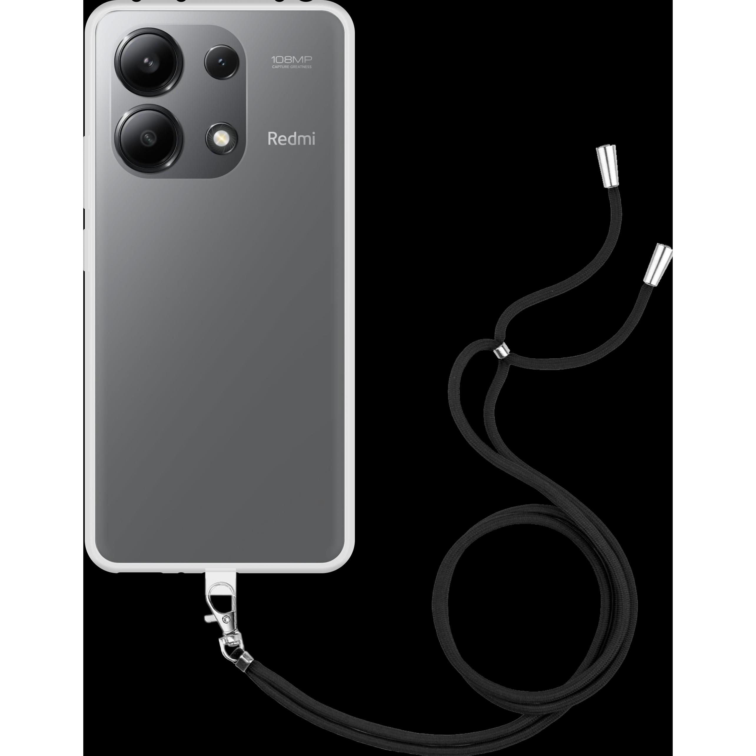Thumbnail - Cazy Handykette Hülle Kompatibel mit Xiaomi Redmi Note 13 4G - Silikon Handyhülle mit Band Necklace Hülle, Handykette, T...