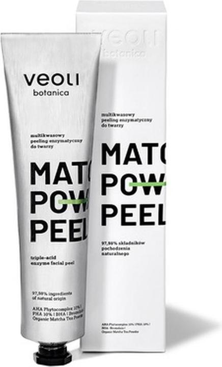 Veoli Botanica Focus Matcha Power Peel multi-acid enzymatic facial scrub 75ml (Reinigungspeeling, 75 ml)
