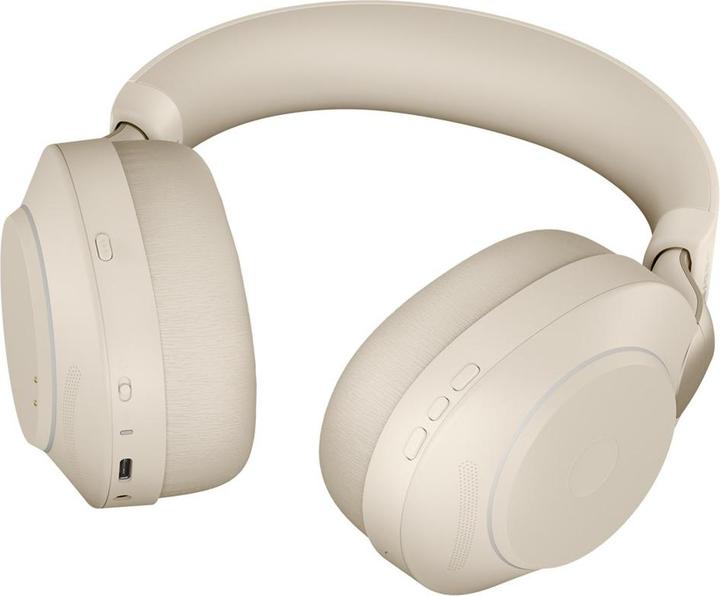 Actual product image Jabra Evolve2 85 Kopfhörer Verkabelt & Kabellos Kopfband Büro/Callcenter USB Typ-A Bluetooth Beige (Cable, Wireless, USB-A)