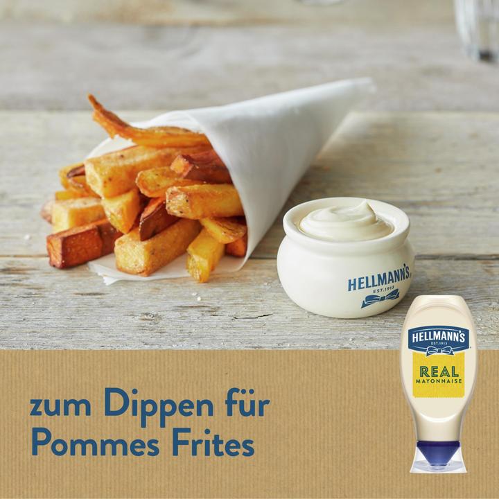 Image du produit Hellmann's Real Mayonnaise Squeezer, oeufs d'élevage en plein air, mayo pour burgers, frites & sandwichs (430 g)