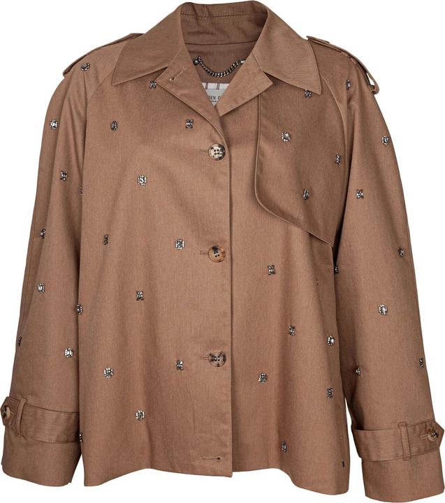Actual product image Golden Goose cotton trench with crystal stones applied (38)