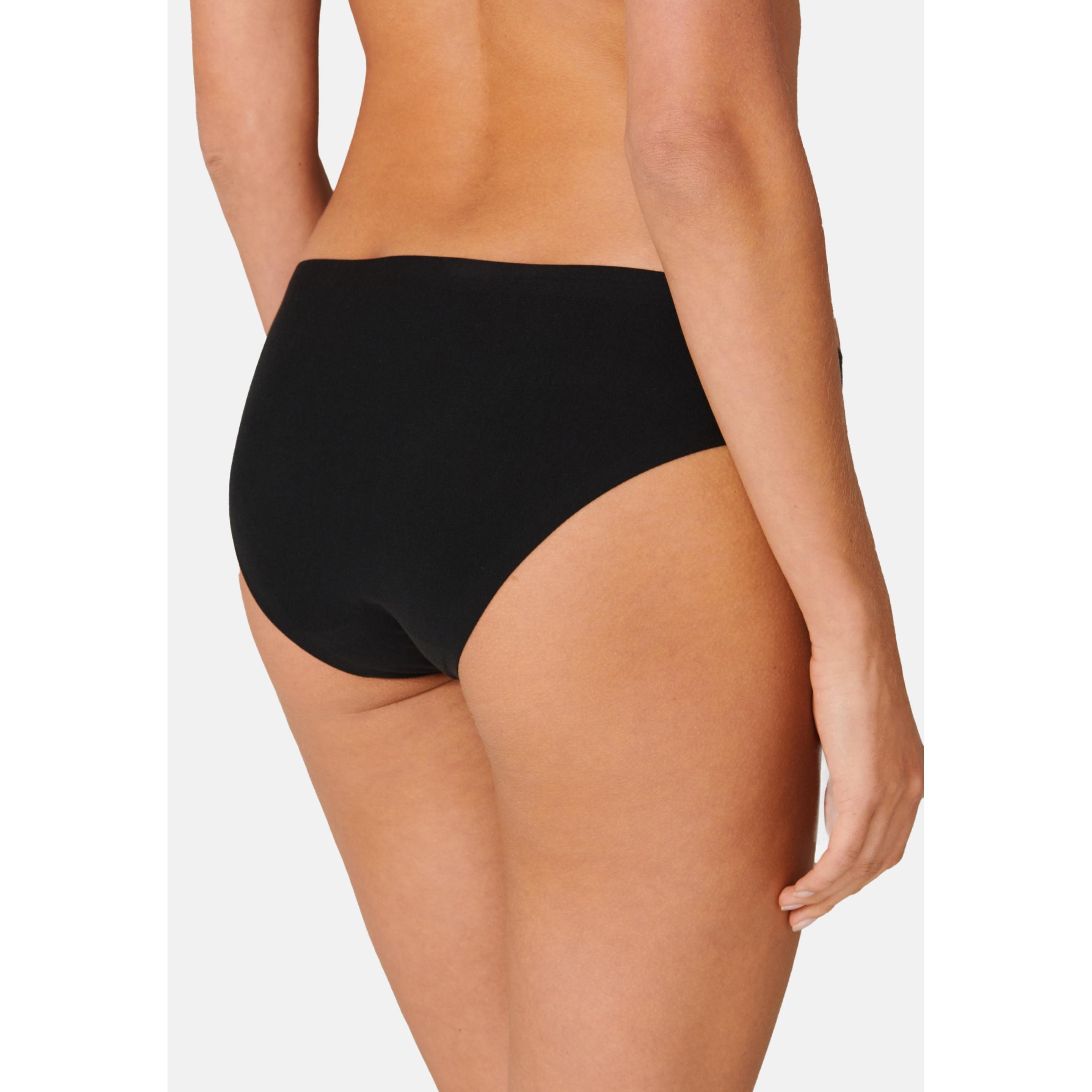 Thumbnail - Schiesser, Damen, Unterhosen, 3er Pack Invisible Cotton nahtloser Slip, Schwarz, (36, 3er Pack)