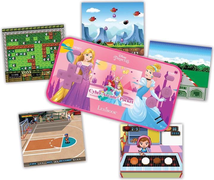 Image du produit Lexibook Disney Princess Cyber Arcade Pocket Game Console Display 1,8 pouces 150 jeux 10 Disney Princess