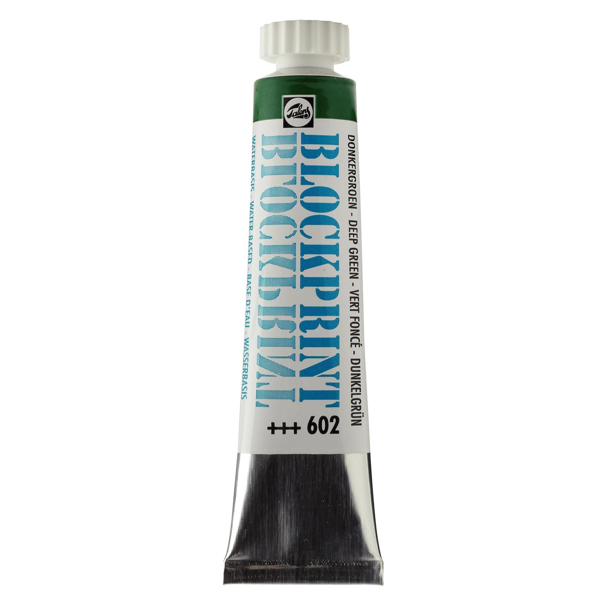 Kleuren + Verf Voor Doe-het-zelvers, Talens Blockprint Tube 20ml Dunkelgrün 602 (20 ml)