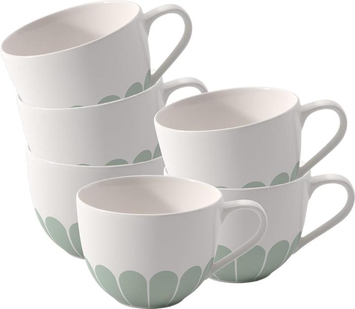 Actual product image Villeroy & Boch Kaffeetasse Fleur 160 ml, 6 Stück, Grün, Material (160 ml, 6x)