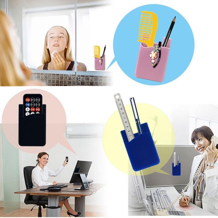 Actual product image Deltalabs Klebende Kredit- Bankkarten Tasche Hülle für Smartphones und Tablets - Schwarz (Apple iPhone X, Samsung Galaxy R)