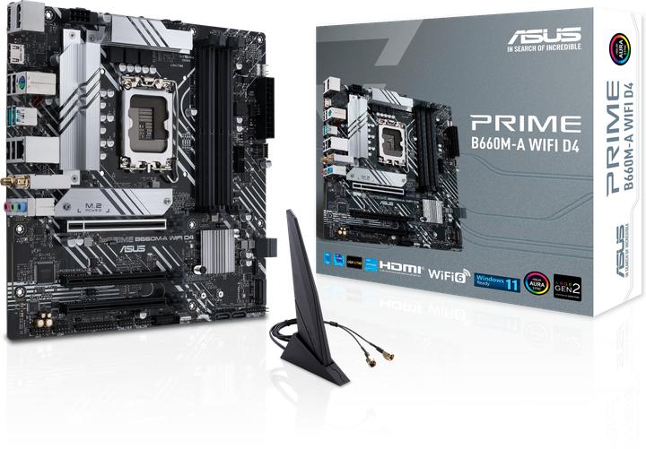 Actual product image ASUS PRIME B660M-A WiFi D4 (LGA 1700, Intel B660, mATX)