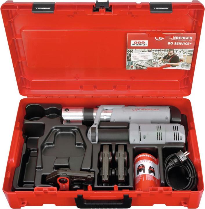Produktbild Rothenberger ROMAX AC ECO Set TH 230 V Pressmaschine Typ C für Netzbetrieb im Transportkoffer + 3 x (590 mm)