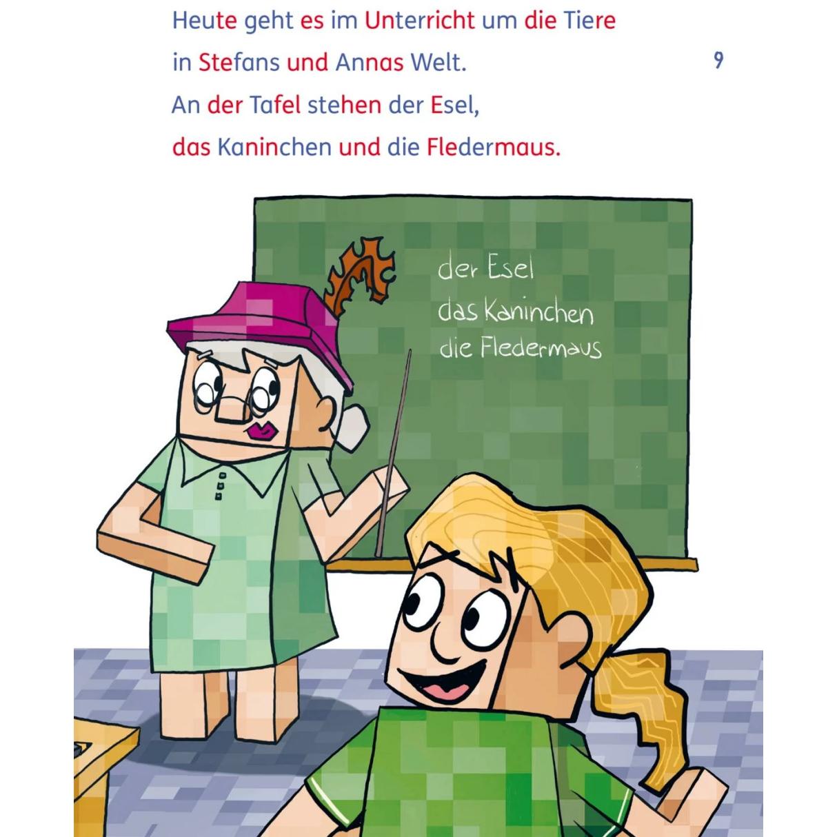 Thumbnail - Minecraft Silben-Geschichten: Fackeln – bis die Scheune brennt!, Kinderbücher von Heiko Wolz, André Sedlaczek