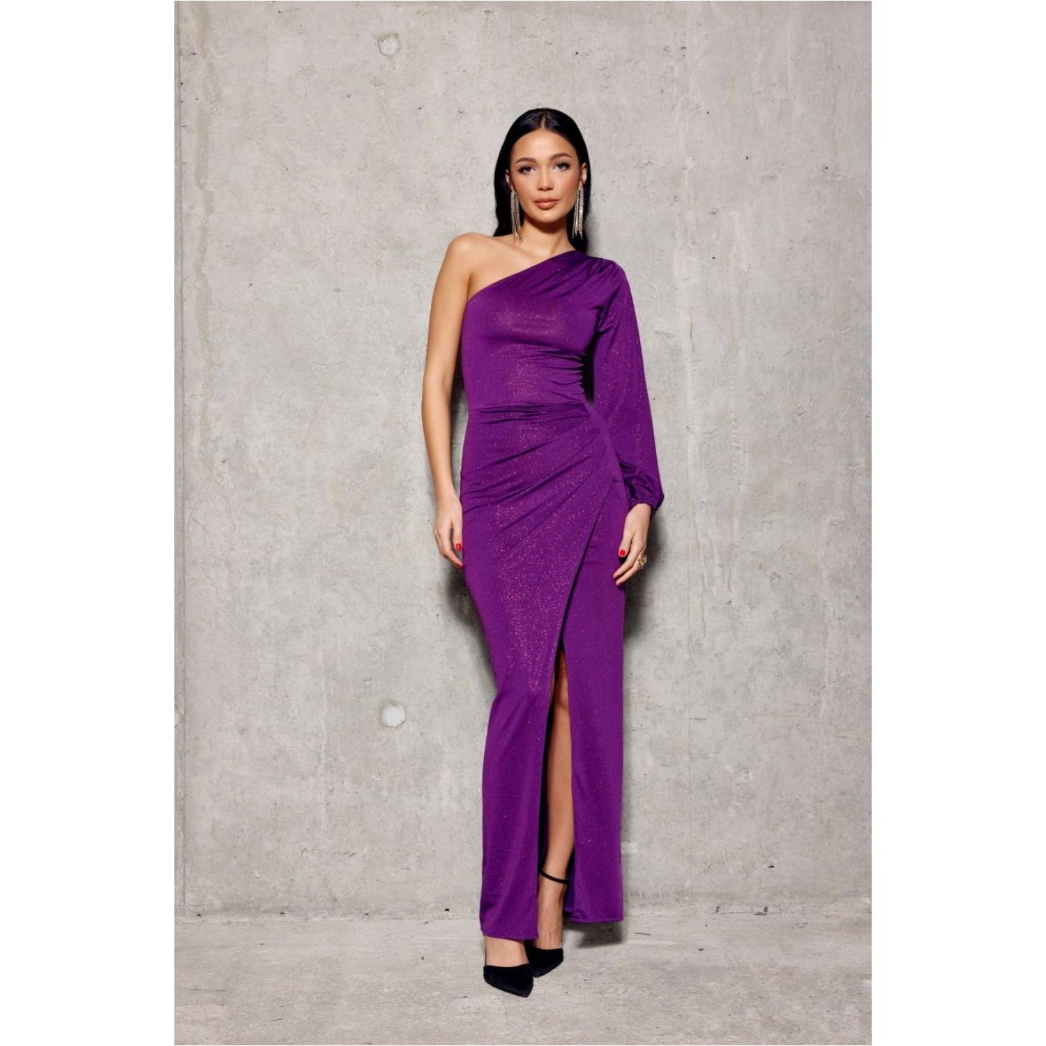 Roco Fashion, Damen, Kleider, Langes Kleid model, Violett, (34)
