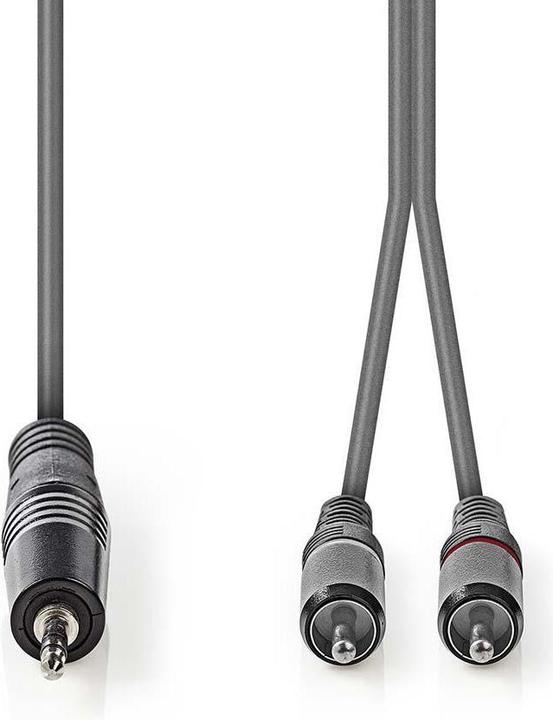 Actual product image Nedis Audio cable stereo 3.5 mm plug - 2X cinch plug (1.50 m, Cinch)
