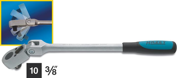 Produktbild HAZET Umschaltknarre ∙ mit Gelenk 8816G ∙ Vierkant 10 mm (3/8 Zoll) (3/8")