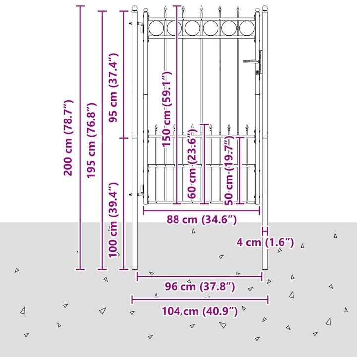 Produktbild vidaXL Zauntor