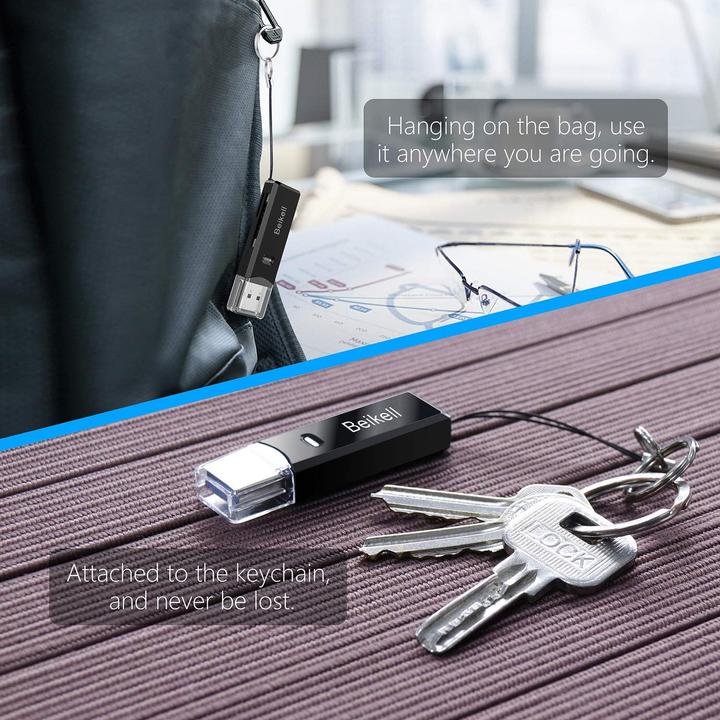 Immagine prodotto Beikell Lettore di schede 2-in-1 MiniPro (USB 3.0)