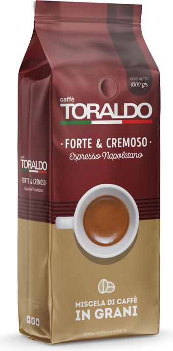 Caffè Toraldo Kaffeebohnen Forte&Cremoso (1 Kg) (1000 g, Mittlere Röstung)