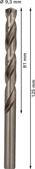 Image du produit Bosch Professional Zubehör Foret hélicoïdal PRO Metal HSS-G, 9,3 x 81 x 125 mm (9,3 mm)