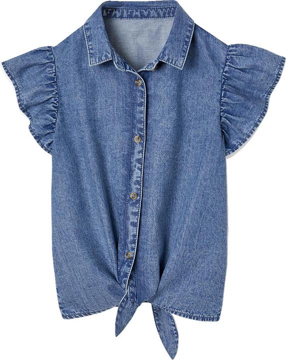 Produktbild Vertbaudet Mädchen Jeansbluse zum Binden (92)