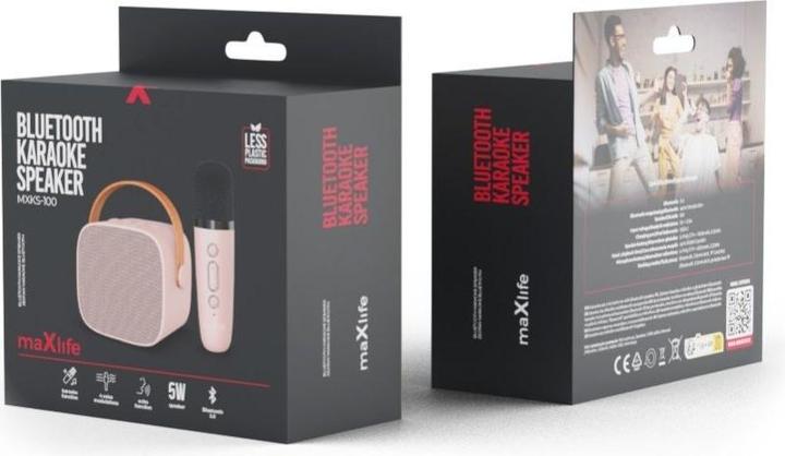 Image du produit Maxlife Enceinte karaoké Bluetooth MXKS-100 rose (5 h)
