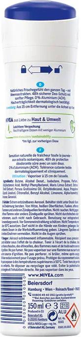 Actual product image NIVEA Fresh Pure Spray (Spray, 150 ml)