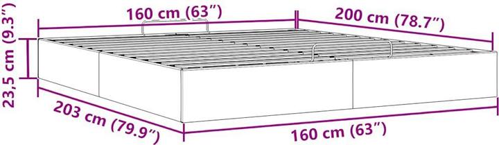 Produktbild vidaXL Ottoman-Bett (160 x 200 cm)