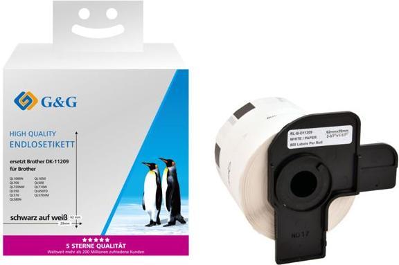 Produktbild G&G Etiketten 29 x 62 mm 1 St. ET-B-G-11209 Adress-Etiketten