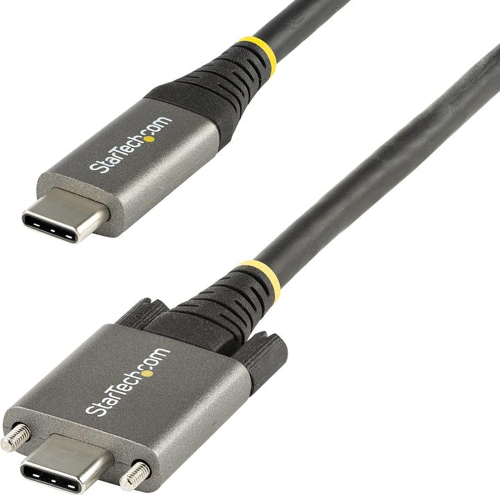 Produktbild StarTech .com 3ft 1m Side Screw Locking USB C Cable 10Gbps, USB 3.1/3.2 Gen 2 Type-C Cable, 100W (5A) Power D (1 m, USB 3.2 Gen 2, 100 W)