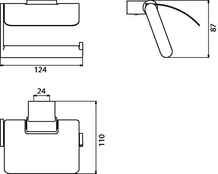 Image du produit Emco Porte-papier SYSTEM 2 avec couvercle chromé