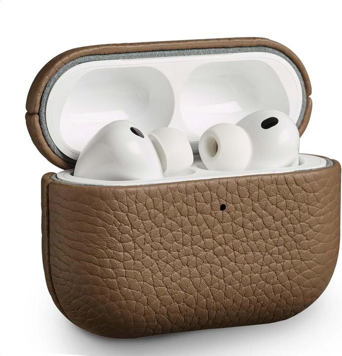 Accezz Custodia AirPods Pro in Pelle Genuina (Manchon pour casque d'écoute)