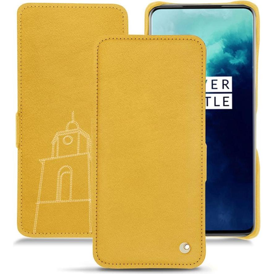 Noreve Lederschutzhülle horizontal (OnePlus 7T Pro), Smartphone Hülle, Orange